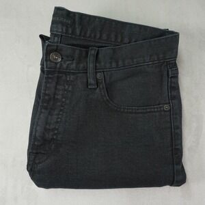 Uniqlo Jeans Mens 31x29 Selvedge Slim Straight Stretch Black Denim